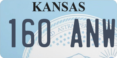 KS license plate 160ANW