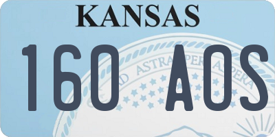KS license plate 160AOS