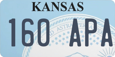 KS license plate 160APA