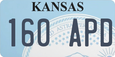 KS license plate 160APD