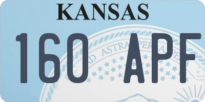 KS license plate 160APF