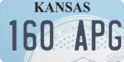 KS license plate 160APG