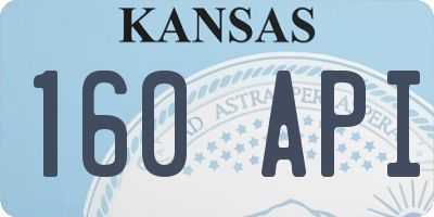 KS license plate 160API