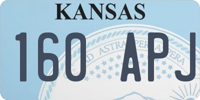 KS license plate 160APJ