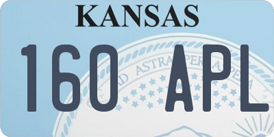 KS license plate 160APL