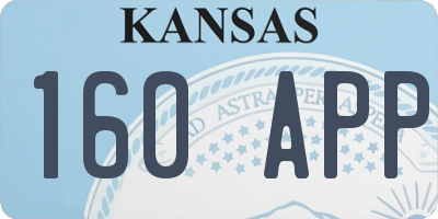 KS license plate 160APP