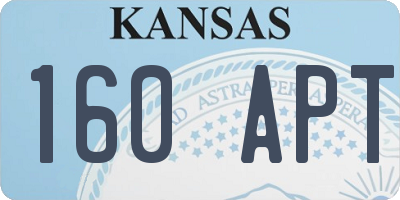 KS license plate 160APT