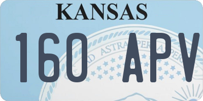 KS license plate 160APV