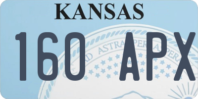 KS license plate 160APX