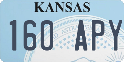 KS license plate 160APY