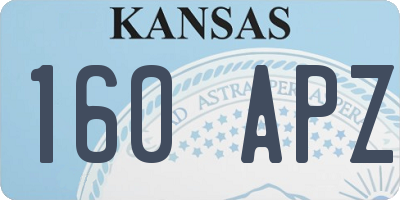 KS license plate 160APZ