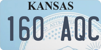 KS license plate 160AQC