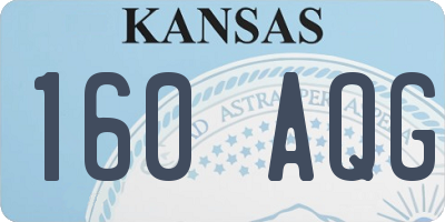 KS license plate 160AQG