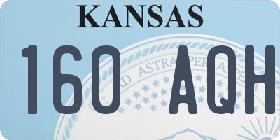 KS license plate 160AQH