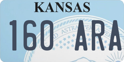KS license plate 160ARA