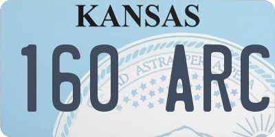 KS license plate 160ARC