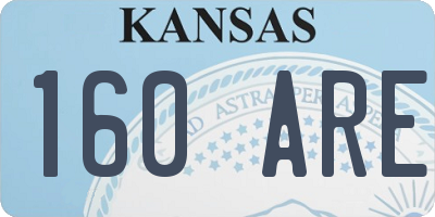 KS license plate 160ARE