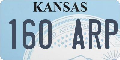 KS license plate 160ARP