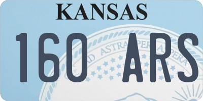 KS license plate 160ARS