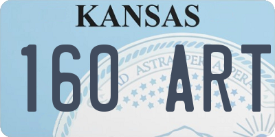 KS license plate 160ART