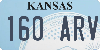 KS license plate 160ARV