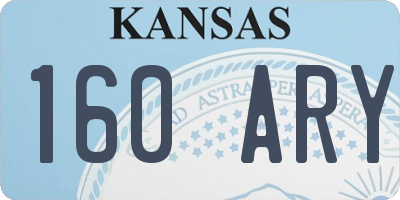 KS license plate 160ARY