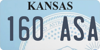 KS license plate 160ASA