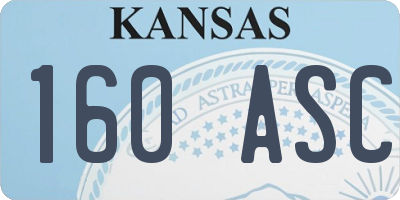 KS license plate 160ASC
