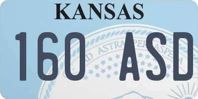 KS license plate 160ASD