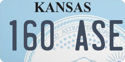 KS license plate 160ASE