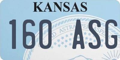 KS license plate 160ASG