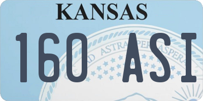 KS license plate 160ASI