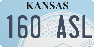 KS license plate 160ASL