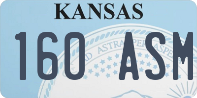 KS license plate 160ASM