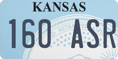KS license plate 160ASR