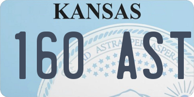 KS license plate 160AST