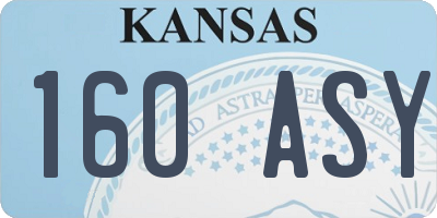 KS license plate 160ASY