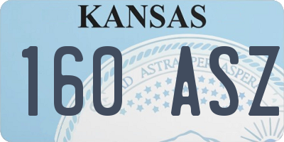 KS license plate 160ASZ