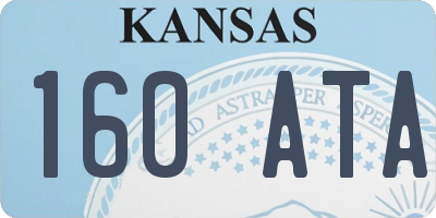 KS license plate 160ATA