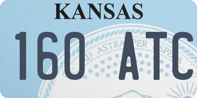 KS license plate 160ATC