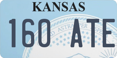 KS license plate 160ATE