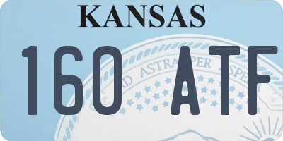 KS license plate 160ATF