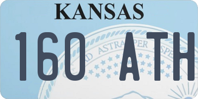 KS license plate 160ATH