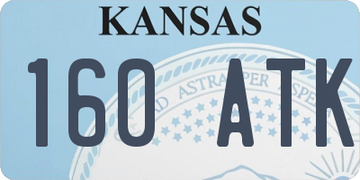KS license plate 160ATK