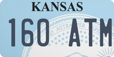 KS license plate 160ATM
