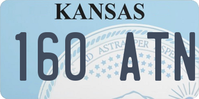 KS license plate 160ATN