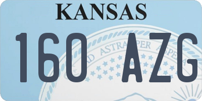 KS license plate 160AZG