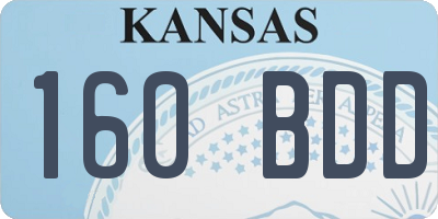 KS license plate 160BDD