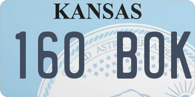 KS license plate 160BOK
