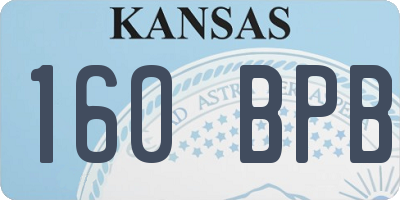 KS license plate 160BPB